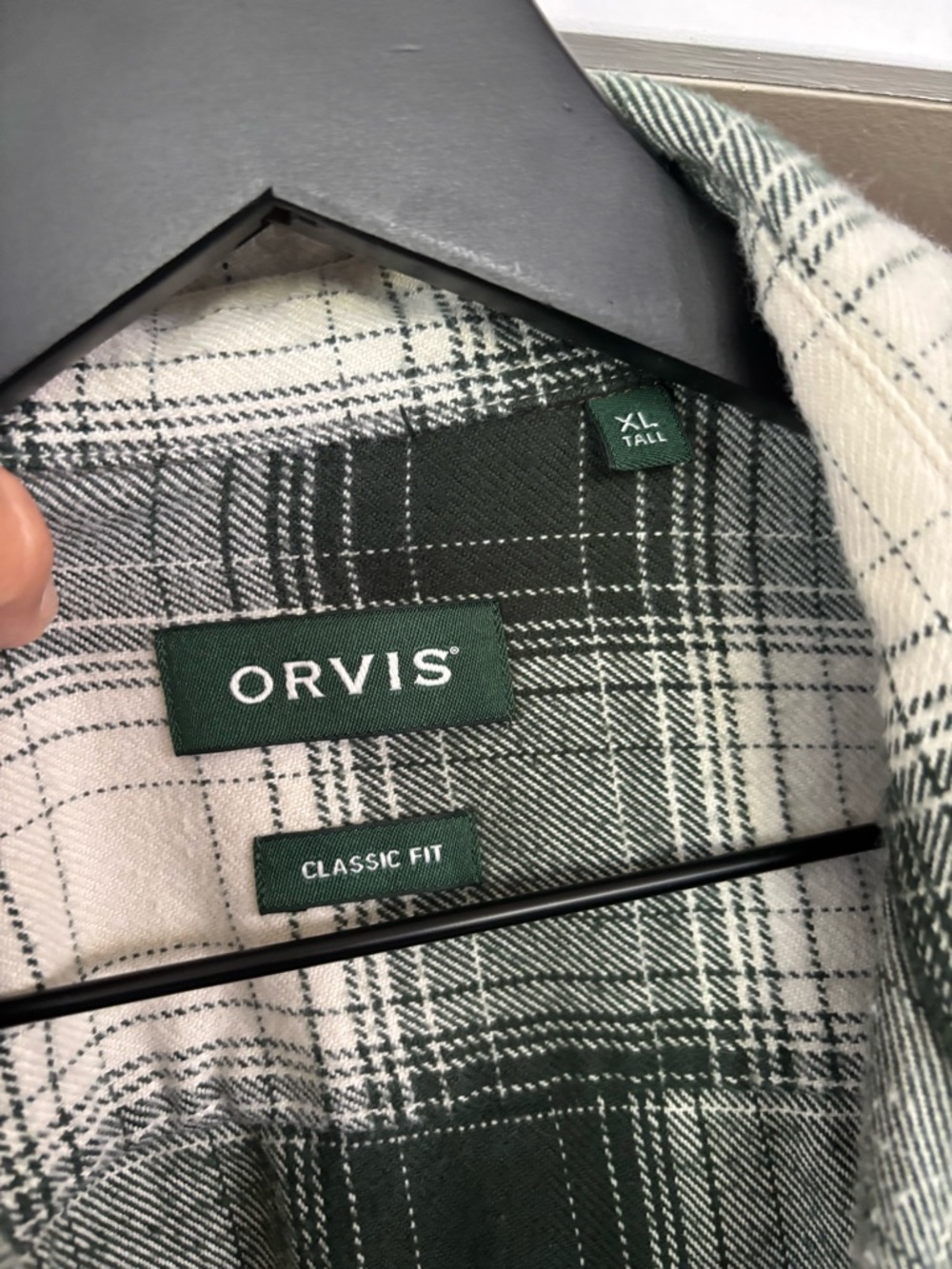 Orvis Perfect Flannel Shirt, Button Down, Classic Plaid Outdoorsman Cotton, XLT - Picture 3 of 13